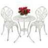3-Piece Cast Aluminum Patio Bistro Furniture Set