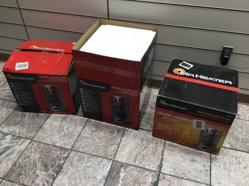 Lot of (3) Mr. Heater Portable Propane Convection Heaters. Untested Store Returns