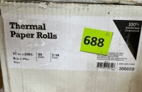 Box of Thermal Paper Rolls, Appears New
