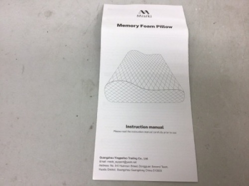 Misiki Memory Foam Pillow, Appears New