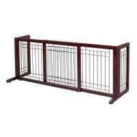 Bonnlo Freestanding&nbsp;Pine Adjustable Pet Gate&nbsp;