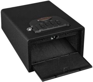 Bonnlo Quick Access Handgun Safe with Auto-Open Lid and Alarm-U Security Alarm