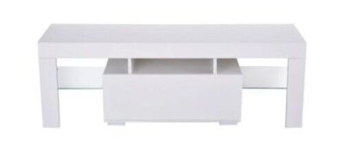 Modern Minimalist TV Cabinet with High-gloss LED Lights