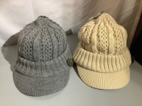 Lot of (2) Ladies Knit Hats, Appears New