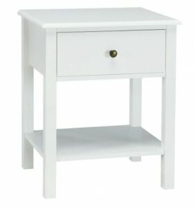 Nightstand End Table with Drawer and Shelf