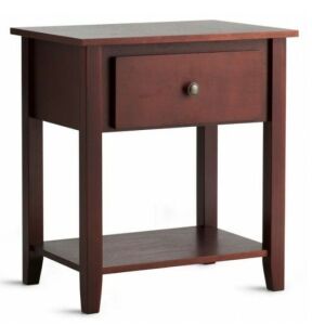 Nightstand Beside Sofa Table End Table with Drawer & Shelf