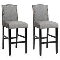 Set of 2 Bar Stools 30'' Upholstered Kitchen Chairs&nbsp;