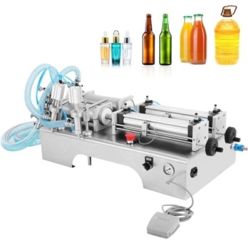 Two Heads Pneumatic Liquid Filling Machine 100-1000ml. New with damaged plastic handles