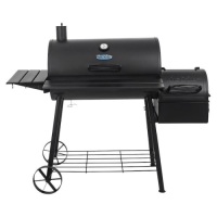 King-Griller&nbsp;Smokin' Ace 30-in W Black Barrel Charcoal Grill&nbsp;