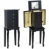 Standing Jewelry Cabinet Armoire&nbsp;with Mirror&nbsp;