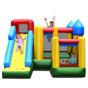 Inflatable Bounce House with Balls and Super Slide  