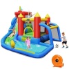 Costway Inflatable Bouncer Water Climb Slide Bounce House Splash Pool w/ Blower 