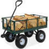 Steel Garden Utility Cart Wagon w/ 400lb Capacity, Removable Sides, Handle