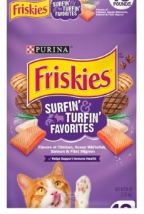 Friskies Surfin & Turfin Dry Cat Food, 12lbs, New