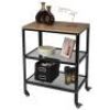 3-Tier Rolling Kitchen Cart Baker Rack with Adjustable Storage Shelves&nbsp;