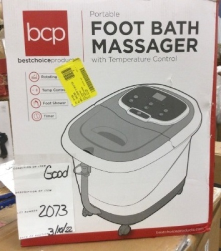 Automatic Heated Shiatsu Massage Foot Bath Spa w/ Pumice Stone