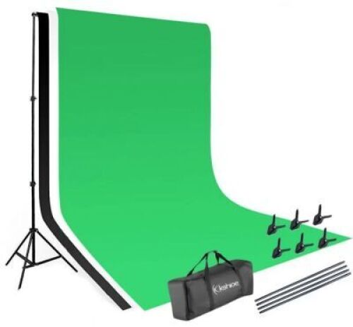 Adjustable Background Stand Kit with 3 Backdrops
