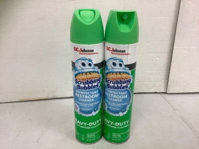 Lot of (2) Scrubbing Bubbles Disinfectant Restroom Cleaner, Appears New