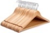 (20) Pack of&nbsp;JS HANGER Wooden Coat Hangers, High Grade,&nbsp;17.5" Wood Suit Hangers w/ Non Slip Pant Bar - Natural Finish. Appear New