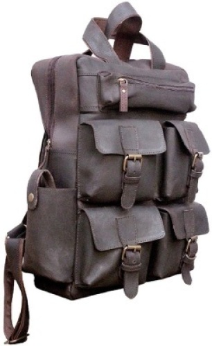 TUZECH&nbsp;4 Pocket Buffalo Leather Large Vintage Rustic Look Messenger Bagpack - Fits Laptop Upto 15.6 Inches. NEW