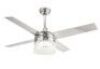 Marchand 48 in. Indoor Chrome Downrod Mount Crystal Chandelier Ceiling Fan With Light and Remote Control
