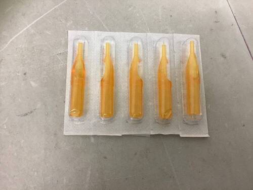 Gold Shark Disposable Yellow Tattoo Tip Nozzle, Appears new