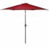 Costway 10FT Patio Umbrella 6 Ribs Market Steel Tilt W/ Crank Outdoor Garden Burgundy