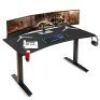 Costway 63" Gaming Desk T- Shaped Computer Desk Gamer Table w/Headphone Hook & Cup Holder