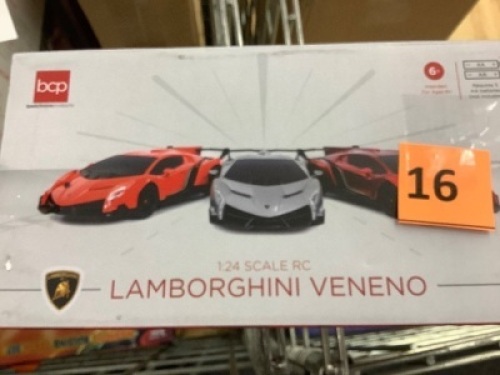 1/24 Kids RC Lamborghini Veneno Racing Car Toy w/ Lights, Shock Suspension