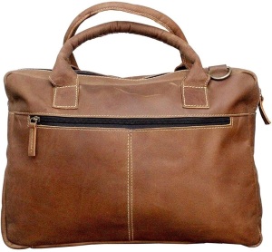 TUZECH Rustic Styled Buffalo Leather Handbag Carry Bag -Fits Laptop Upto 15 Inches. NEW