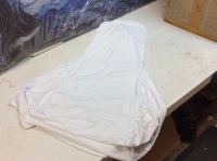 Lot of Appox (100) White Chair Slip Covers. Appears New.&nbsp;