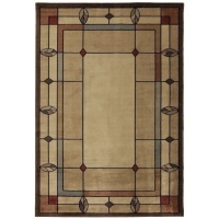 Mohawk Home&nbsp;Leaf Point Multi 5 x 8 Brown Indoor Geometric Vintage Area Rug. Like New Store Return