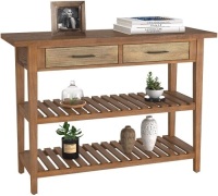 HOMECHO Rustic Console Table with Drawers.&nbsp;43.2 x 15 x 30.9 inches. Appears New with Damaged Box.