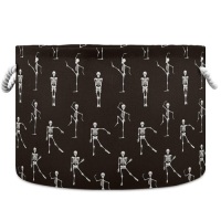 visesunny Storage Basket, Dancing Skeleton. 20" x 20" x 14". Appears New. E-commerce Return