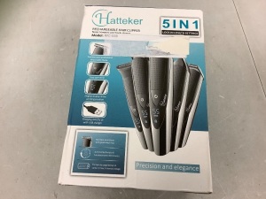 Hatteker 5 In 1 Rechargeable Hair Clipper, Powers Up, E-Commerce Return