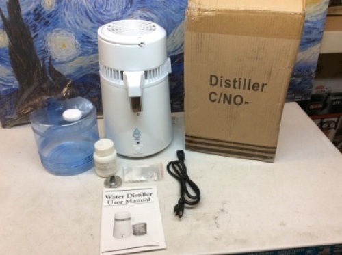 VEVOR Countertop Water Distiller 750W Purifier Filter with Handle 1.1 Gal 4L BPA Free Container. Untested E-Commerce Return