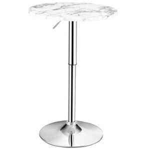 Costway Round Bistro Bar Table Height Adjustable 360-degree Swivel