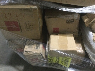 Untouched, Unsorted Pallet of BCP Returns. May Contain Damaged, Broken, New, or Incomplete Items