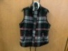 Natural Reflections, Large, Canva Plaid and Sherpa Vest, Appears New