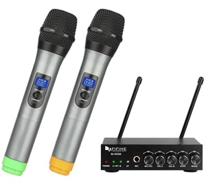 Fifine UHF Dual Channel Wireless Handheld Microphone, E-Comm Return