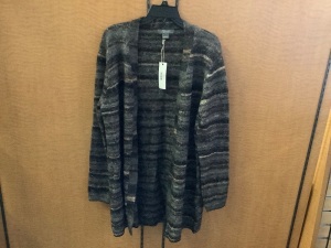 Natural Reflections, Charcoal Cardigan, Large, Appears New