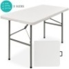 4ft Portable Folding Plastic Dining Table w/ Handle, Lock. Appears New