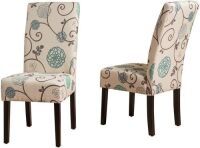 Christopher Knight Home Pertica Fabric Dining Chairs, 2-Pcs Set, White And Blue Floral