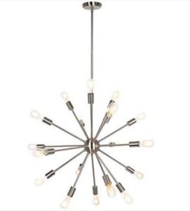 18 Light Sputnik Chandelier, Appears New