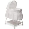 Delta Children Deluxe Sweet Beginnings Bedside Bassinet with Lights and Sounds, Turtle Dove
