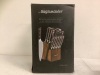 MagicMaster Steel Knife Set w/ Holder, Appears New