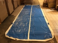 Large&nbsp;Inflatable Gymnastics Tumbling Track Mat. Approximately 18' x 7'. Unknown Condition. E-Commerce Return