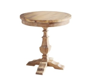 Pier1 Bradding Round End Table in Stone Wash Natural. NEW