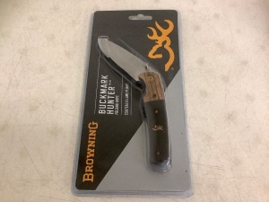 Browning Buckmark Hunter Folding Knife, Appears New