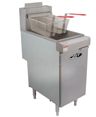 Cayvo 40-lb 2-Basket Commercial Deep Fryer, Liquid Propane